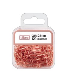 imagem de detalhe produto Clips 28mm Ouro Rose 120 Unidades