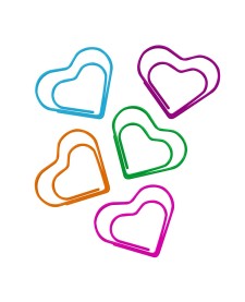 imagem de detalhe produto Clips Coração Cores Sortidas 20 Unidades