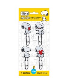 imagem principal do produto Clips Decorado Snoopy 50mm 4 Unidades