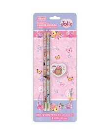 imagem principal do produto Conjunto Escrita Escolar Jolie Blister - 3 Unidades