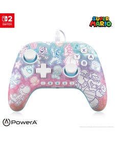 imagem principal do produto Controle Advantage com Fio PowerA para Nintendo Switch 2 - Mushroom Kingdom