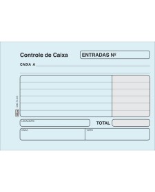 imagem principal do produto Controle de Caixa Entrada Azul - 100 Folhas