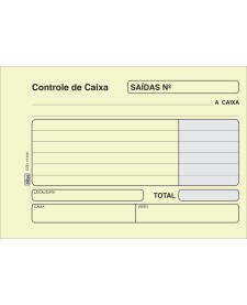 imagem principal do produto Controle de Caixa Saida Amarela - 100 Folhas