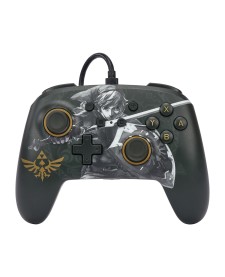 imagem principal do produto Controle Enhanced Com Fio Power-A para Nintendo Switch - Zelda Battle-Ready Link