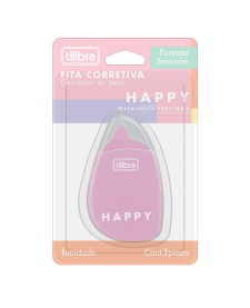 imagem principal do produto Corretivo em Fita 5mmx6m Happy - Blister com 1 Unidade
