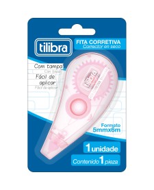 imagem de detalhe produto Corretivo em Fita 5mmx6m Rosa-Claro - Blister com 1 Unidade