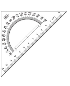 imagem principal do produto Esquadro Escolar N.16 45 Graus Académie