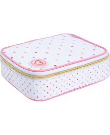 imagem principal do produto Estojo Box Académie Coração Metalizado Azul