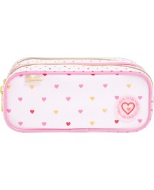 imagem de detalhe produto Estojo Duplo Grande Académie Coração Metalizado