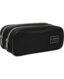 imagem principal do produto Estojo Duplo Grande Académie Preto (179558)