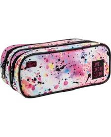 imagem principal do produto Estojo Duplo Grande Académie Splashes Branco