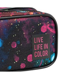 imagem de detalhe produto Estojo Duplo Grande Académie Splashes Preto