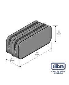 imagem de detalhe produto Estojo Duplo Grande Happy Lilás