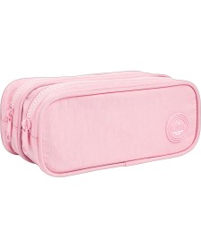 imagem principal do produto Estojo Duplo Grande Happy Rosa