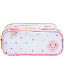 imagem de detalhe produto Estojo Triplo G Académie Coração Metalizado Azul