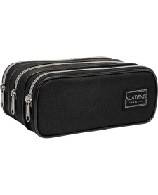 imagem principal do produto Estojo Triplo Grande Académie Preto
