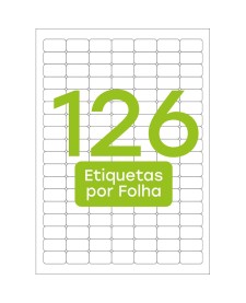 imagem principal do produto Etiqueta adesiva inkjet/laser A4 15,0mmX26,0mm TBA4349 12600 unidades