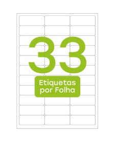 imagem principal do produto Etiqueta Adesiva Inkjet/Laser A4 25,4mmx63,5mm TB256 825 Unidades