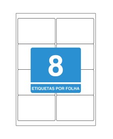 imagem principal do produto Etiqueta Adesiva Inkjet/Laser A4 99,1mmx67,7mm TB365 800 Unidades
