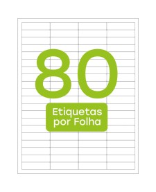 imagem principal do produto Etiqueta Adesiva Inkjet/Laser Carta 12,7mmx44,4mm TB6187 8000 Unidades