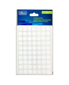 imagem principal do produto Etiqueta Adesiva Multiuso 19mm Branca 6 Folhas 210 Unidades
