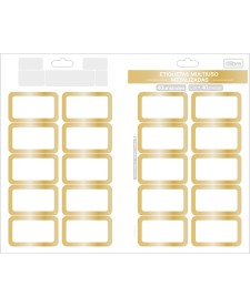 imagem principal do produto Etiqueta Adesiva Multiuso Metalizada 32x55mm 40 Unidades