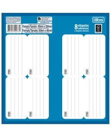 imagem de detalhe produto Etiqueta Escolar Adesiva Académie Branca