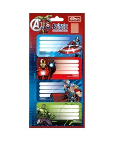 imagem principal do produto Etiqueta Escolar Adesiva Avengers