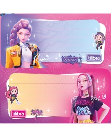 imagem de detalhe produto Etiqueta Escolar Adesiva Guerreiras do Kpop