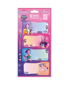 imagem principal do produto Etiqueta Escolar Adesiva Guerreiras do Kpop