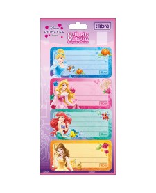 imagem principal do produto Etiqueta Escolar Adesiva Princesas