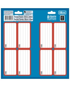 imagem de detalhe produto Etiqueta Escolar Adesiva Vermelha