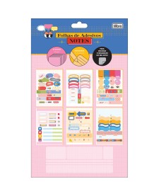 imagem principal do produto Folhas de Adesivos Notes 6 folhas