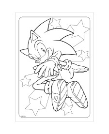 imagem de detalhe produto Folhas de Adesivos para Colorir Sonic