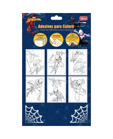 imagem principal do produto Folhas de Adesivos para Colorir Spider-Man