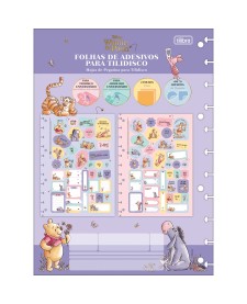 imagem principal do produto Folhas de Adesivos para Tilidisco Pooh