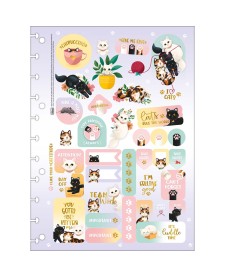 imagem de detalhe produto Folhas de Adesivos para Tilidisco Purrfect Cats
