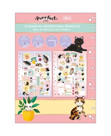 imagem principal do produto Folhas de Adesivos para Tilidisco Purrfect Cats