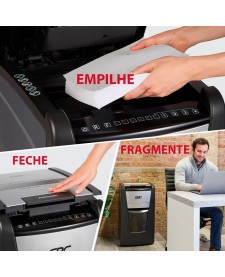 imagem de detalhe produto Fragmentadora Automática de papel Tilibra 300 folhas - 300x 127V