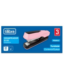 imagem de detalhe produto Grampeador 20 Folhas de Mesa G122 Rosa-Claro