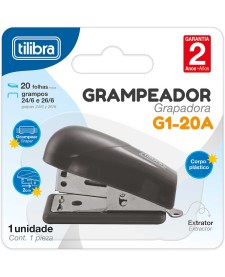 imagem de detalhe produto GRAMPEADOR 20 FOLHAS MINI G1-20A PRETO