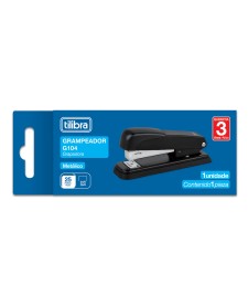 imagem de detalhe produto Grampeador 25 Folhas Metálico de Mesa G104 Preto