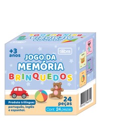imagem de detalhe produto Jogo da memória 24 peças pedagógico - Comidinhas e Brinquedos - Sortido