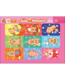 imagem principal do produto Jogo da Memória com Livro Educativo Capyclub 18 Peças