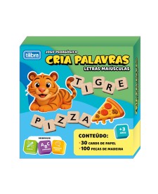 imagem principal do produto Jogo Pedagógico Cria Palavras Maiúsculo