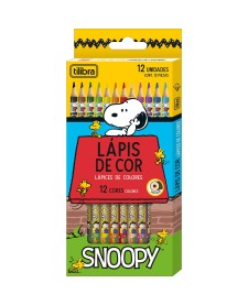 imagem principal do produto Lapis de Cor 12 Cores Sextavado Madeira Snoopy