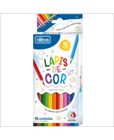 imagem principal do produto Lápis de Cor 12 Cores Sextavado Madeira