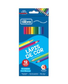 imagem principal do produto Lápis de Cor 12 Cores Sextavado Resina