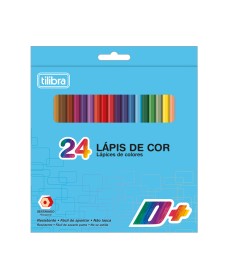 imagem principal do produto Lápis de Cor 24 Cores Sextavado D+