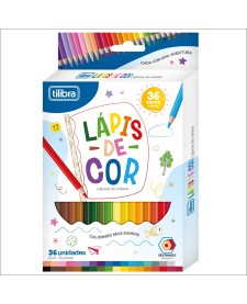 imagem principal do produto Lápis de Cor 36 Cores Sextavado Madeira